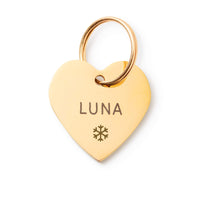 Heart Pet ID Tag: Snowflake Icon from The Foggy Dog