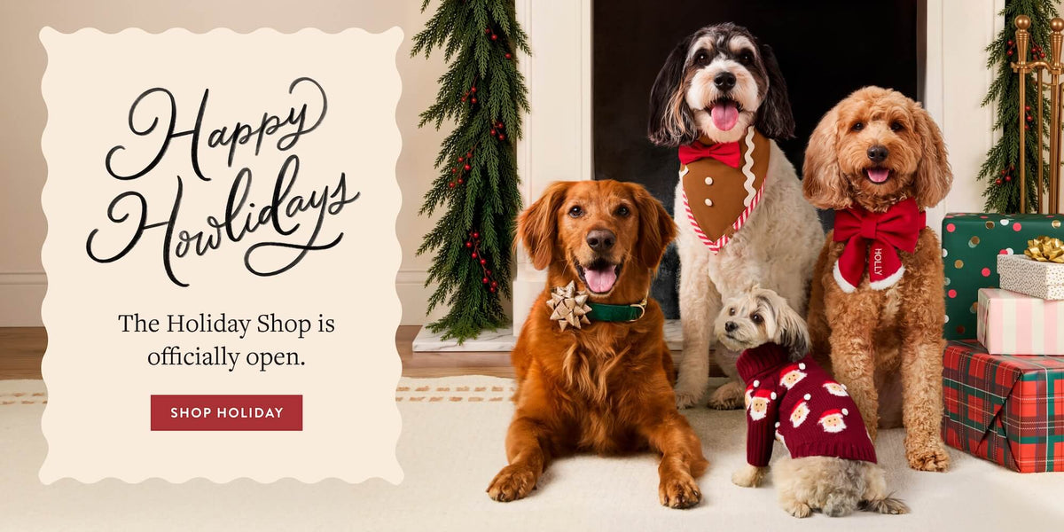 Happy Howlidays. The Holiday Shop is
officially open. Shop Holiday at The Foggy Dog