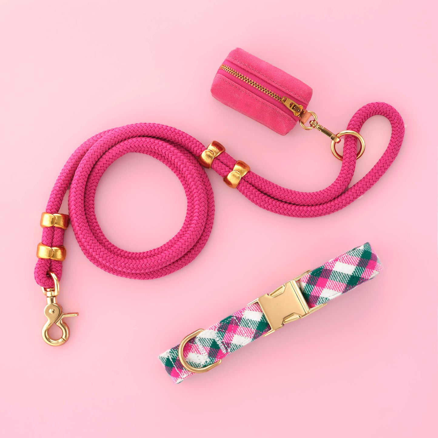 Callie Plaid Flannel Collar Walk Set from The Foggy Dog