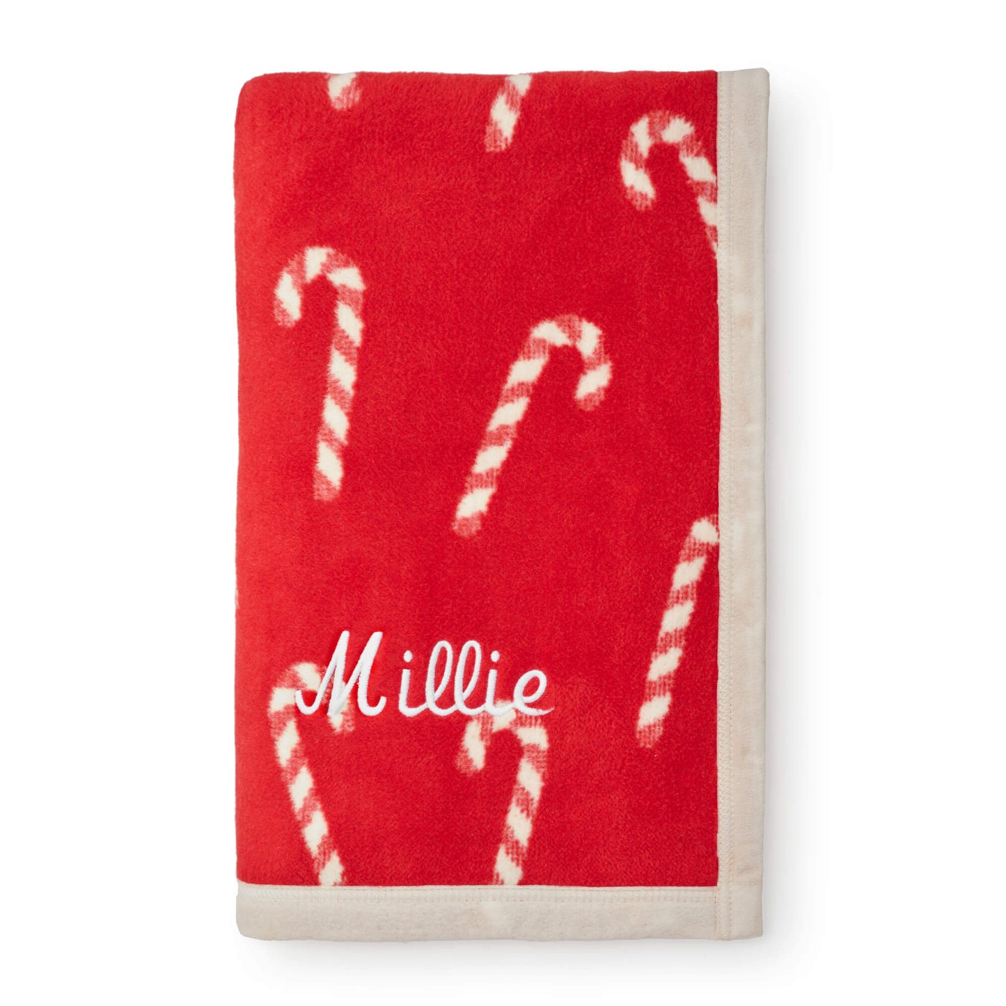 ChappyWrap Red Candy Canes Dog Blanket