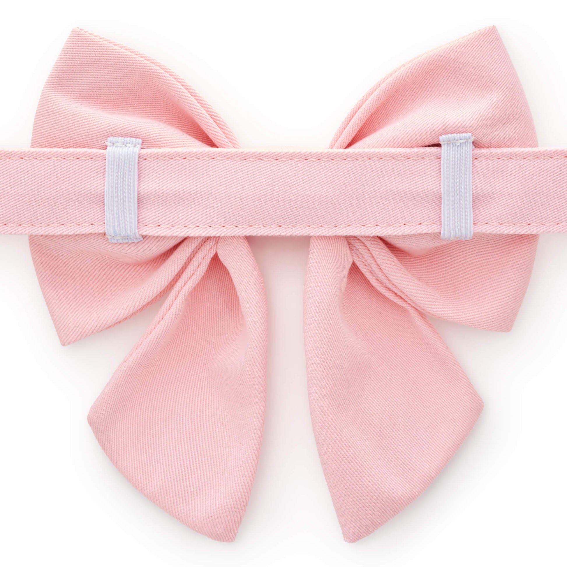 Blush Pink Candy Canes Embroidered Lady Bow Collar from The Foggy Dog