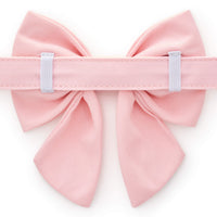 Blush Pink Candy Canes Embroidered Lady Bow Collar from The Foggy Dog