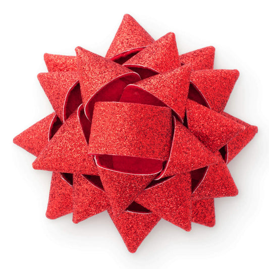 Red Gift Bow Dog Collar Attachment from The Foggy Dog