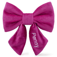 Plum Velvet Lady Dog Bow from The Foggy Dog