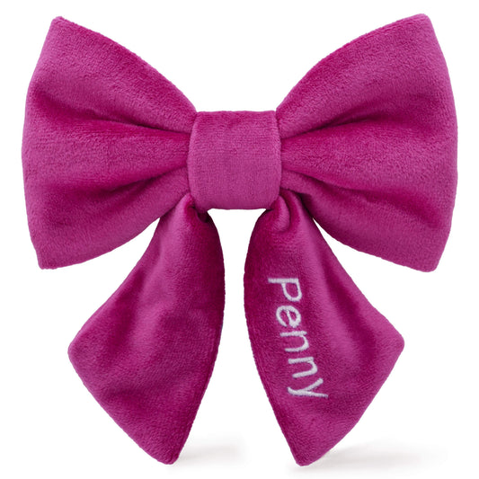 Plum Velvet Lady Dog Bow from The Foggy Dog