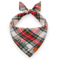 Regent Plaid Flannel Dog Bandana from The Foggy Dog