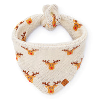 Reindeer Knit Dog Bandana from The Foggy Dog