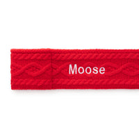 Red Cable Knit Dog Scarf from The Foggy Dog