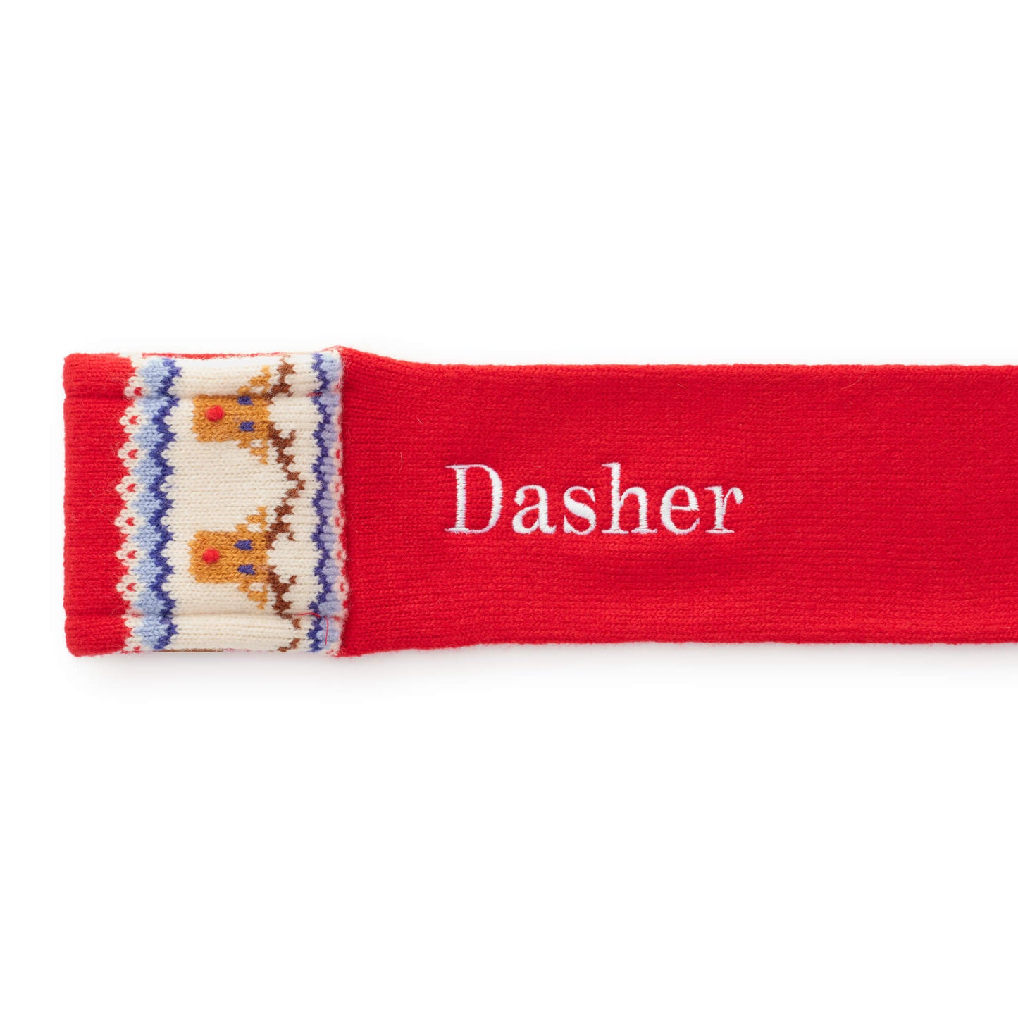 Reindeer Fair Isle Knit Dog Scarf from The Foggy Dog