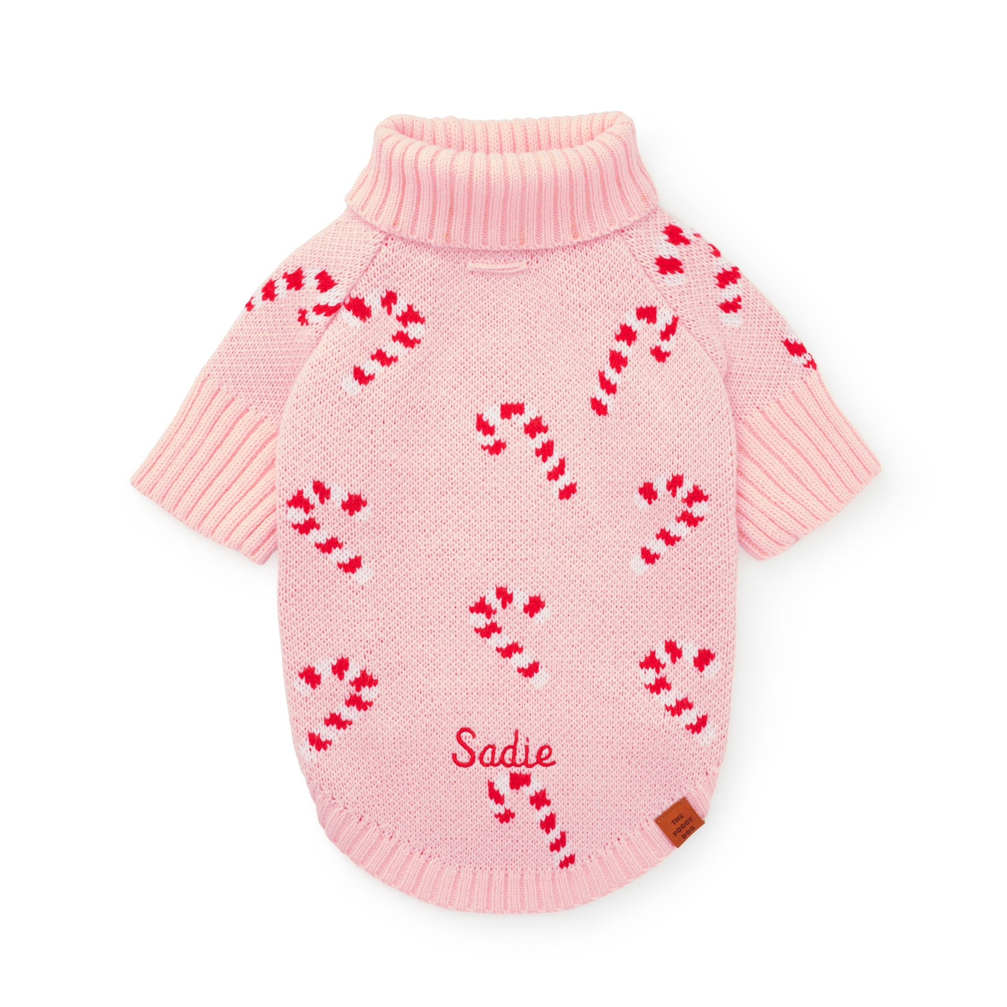 Pink Candy Canes Dog Sweater – The Foggy Dog