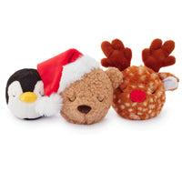 Festive Friends 2-in-1 Bounce Toy Set with Penguin, Santa Teddy Bear, and Reindeer 2-in-1 Bounce Toys from The Foggy Dog