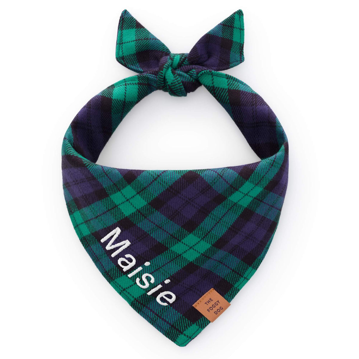 Black Watch Plaid Flannel Dog Bandana from The Foggy Dog