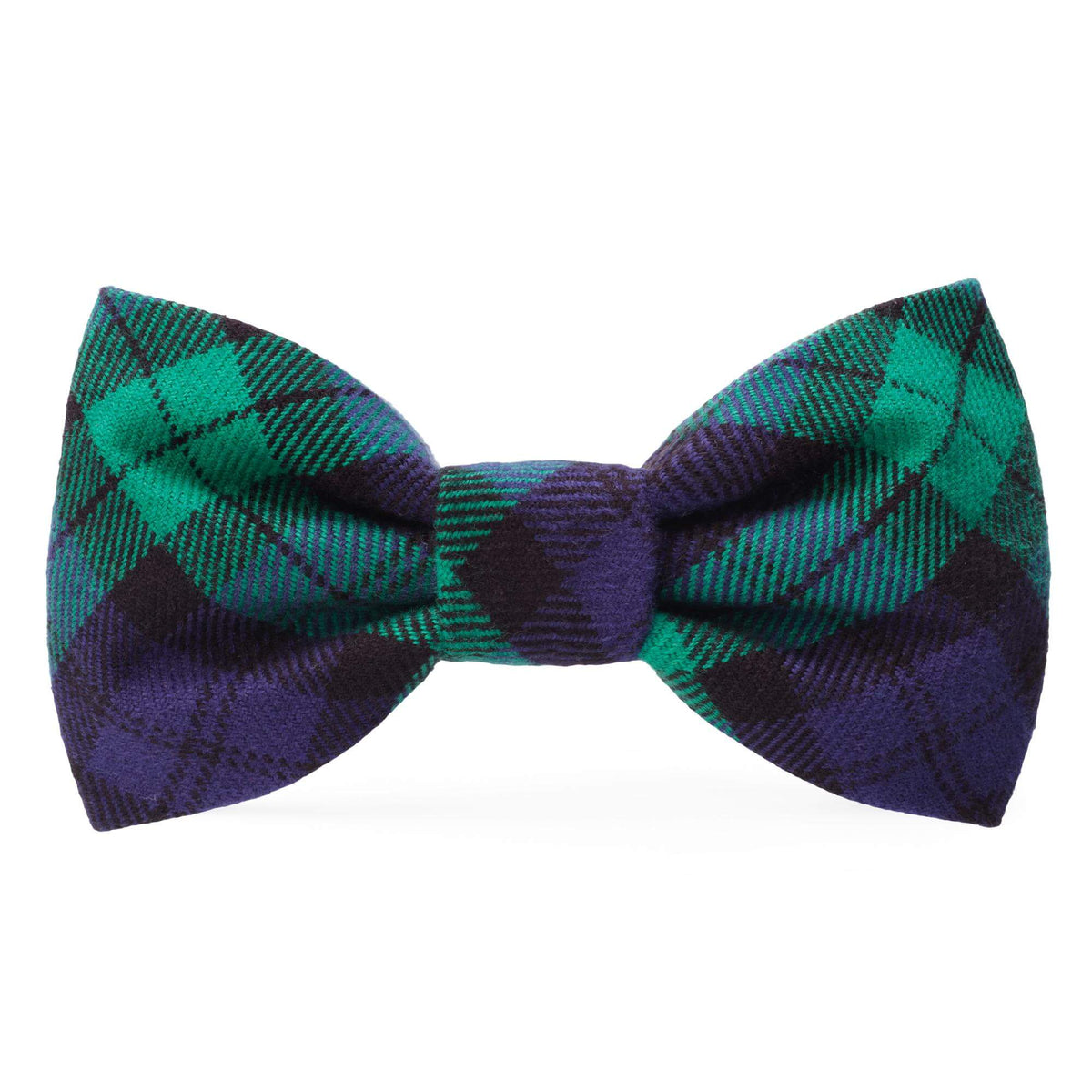 Black Watch Plaid Flannel Dog Bow Tie from The Foggy Dog