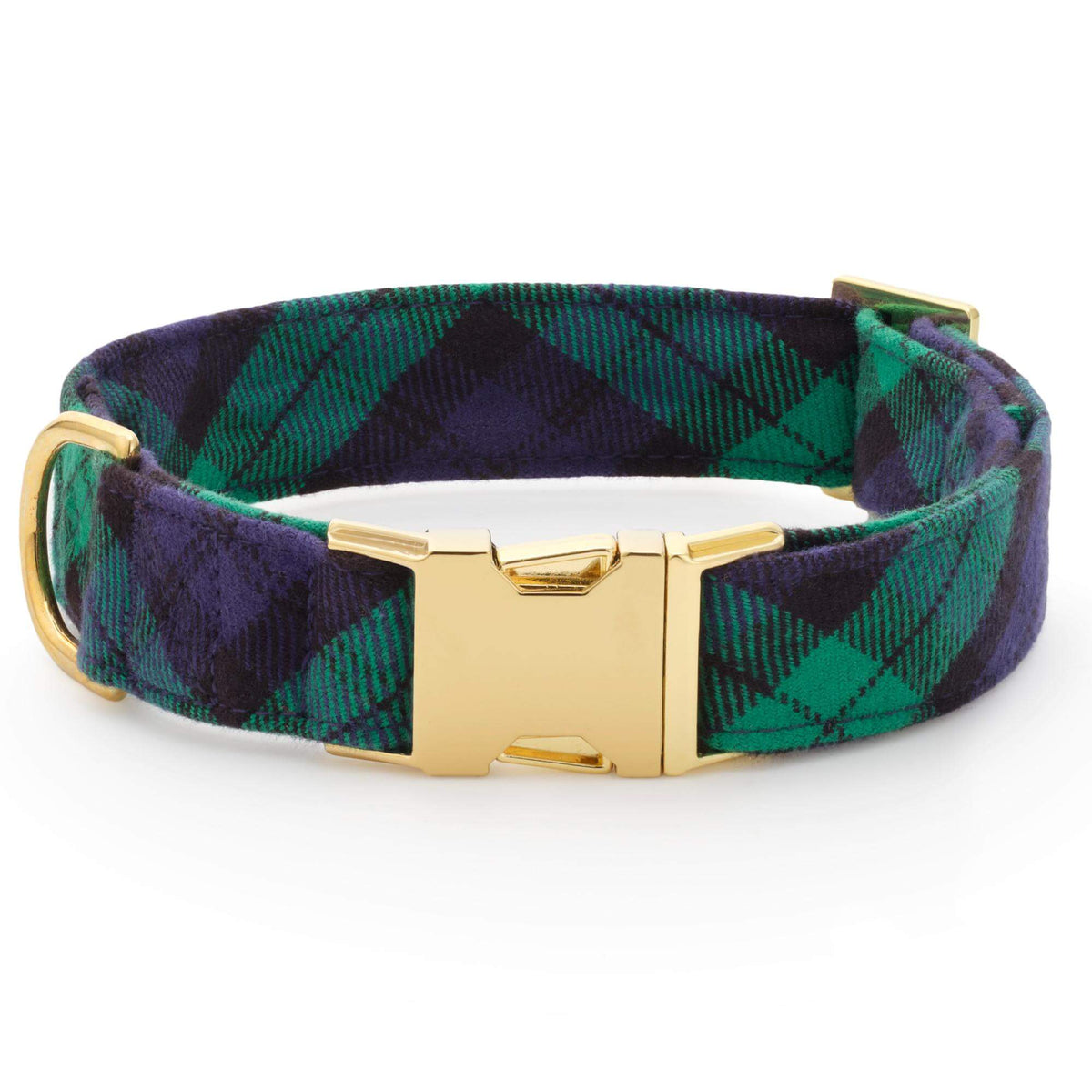 Black Watch Plaid Flannel Dog Collar from The Foggy Dog