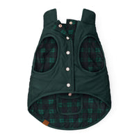 Media: Black Watch Plaid Reversible Dog Jacket from The Foggy Dog