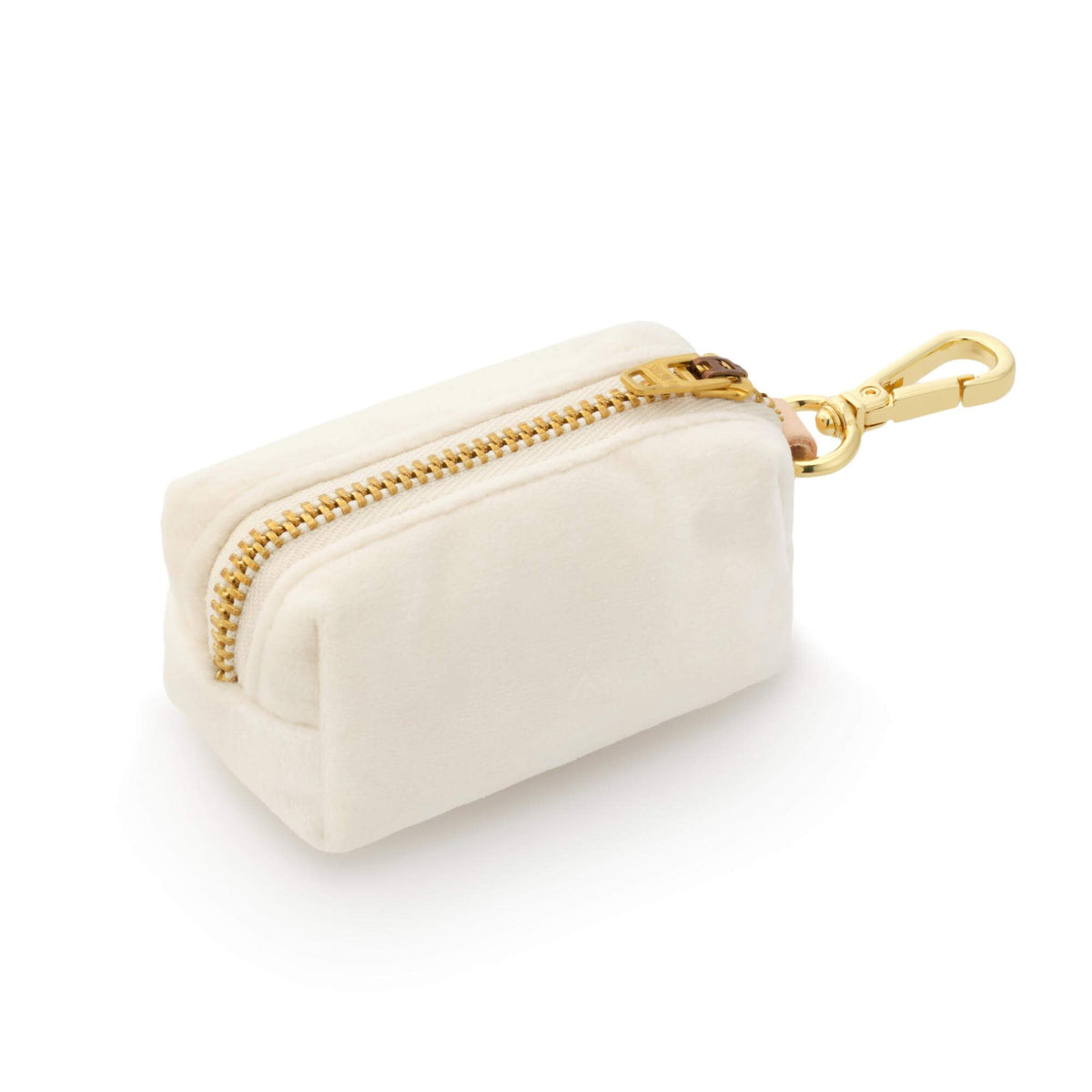 Ivory Velvet Waste Bag Holder from The Foggy Dog