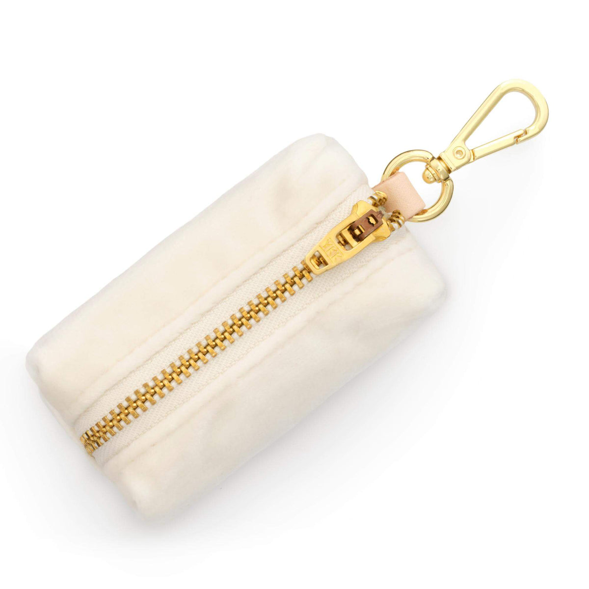 Ivory Velvet Waste Bag Holder from The Foggy Dog