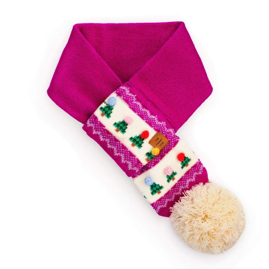 Merry and Bright Fair Isle Knit Dog Scarf view 1