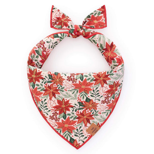 Poinsettia Dog Bandana view 1