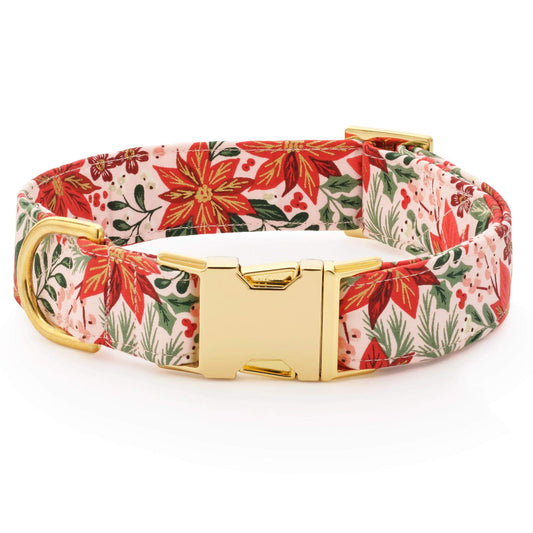 Poinsettia Dog Collar view 1