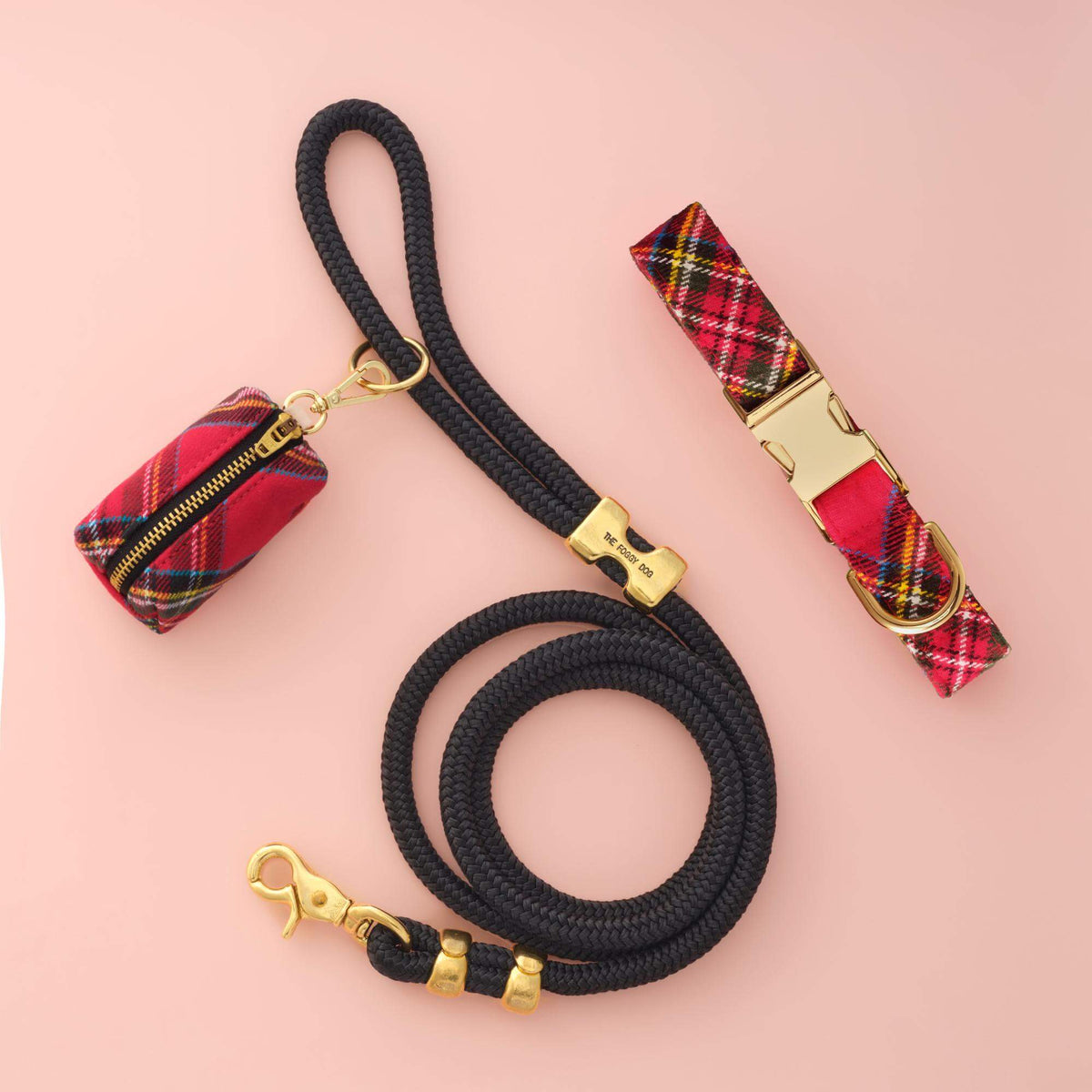 Tartan Plaid Flannel Collar Walk Set from The Foggy Dog