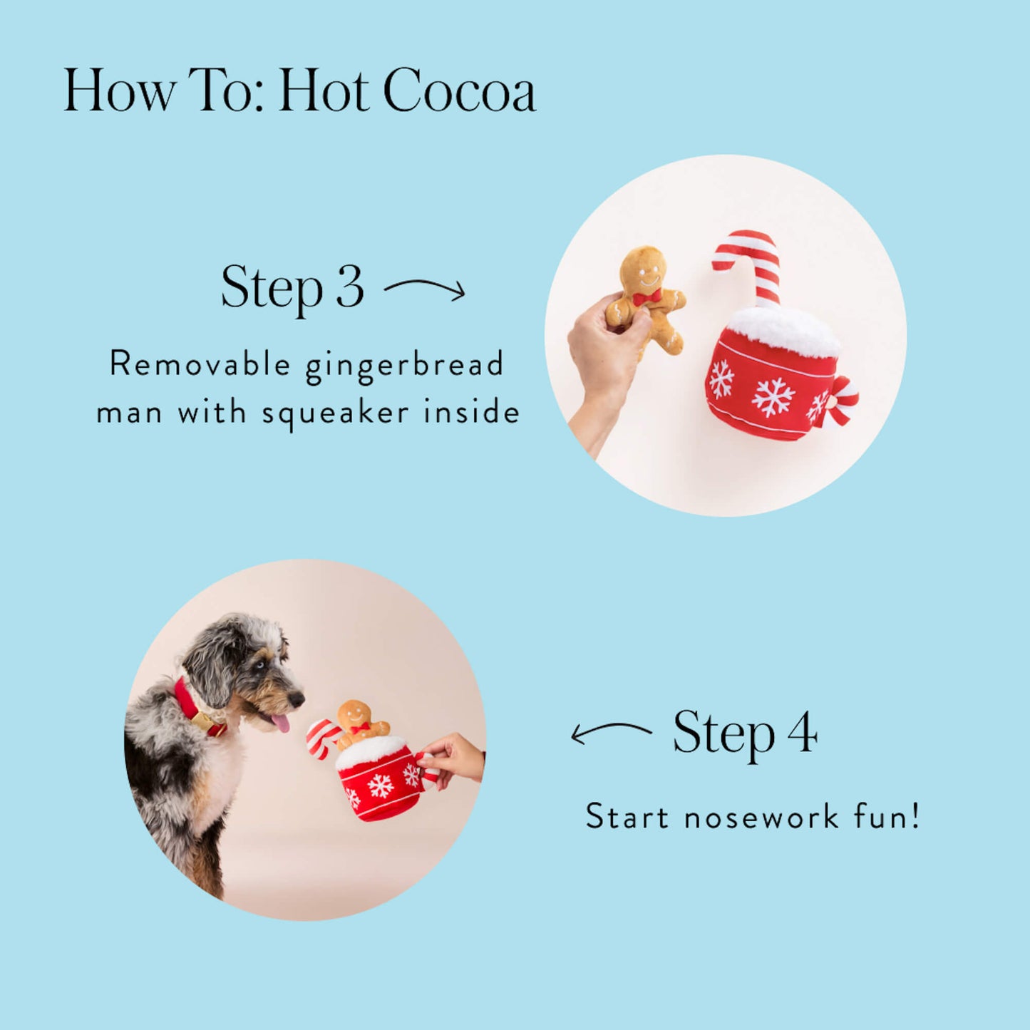 Holiday Hot Cocoa Interactive Snuffle Dog Toy from The Foggy Dog