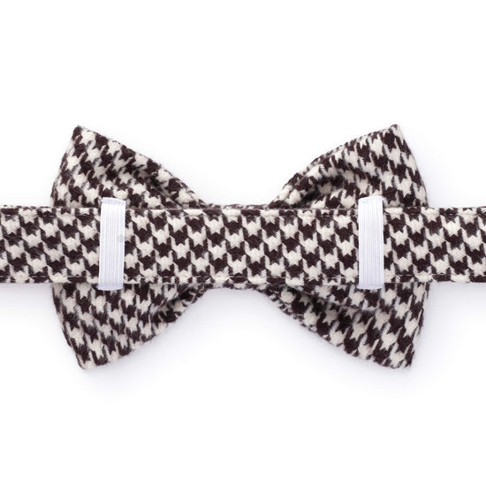 Houndstooth Flannel Dog Bow Tie