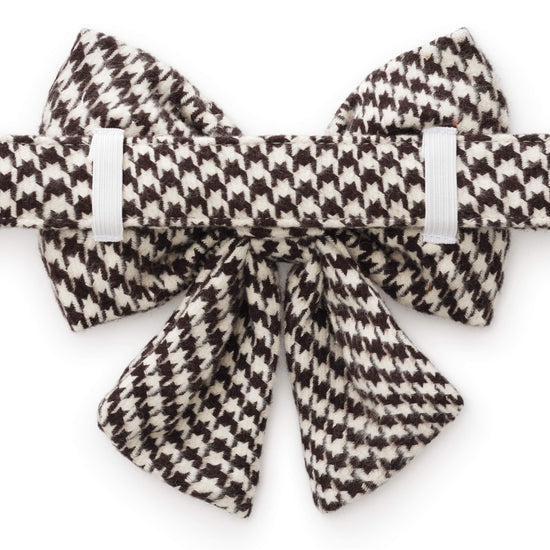Houndstooth Flannel Lady Bow Collar