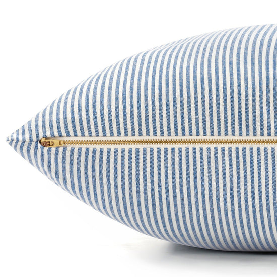 Lake Blue Stripe Dog Bed from The Foggy Dog