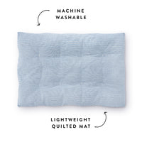 Lake Blue Stripe Dog Travel Mat from The Foggy Dog