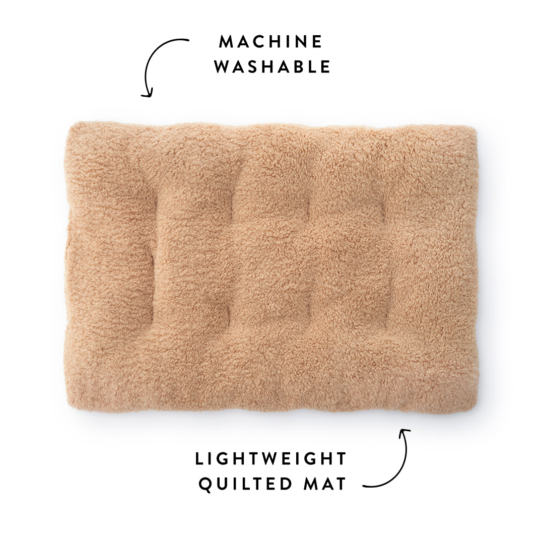 Latte Sherpa Dog Travel Mat from The Foggy Dog
