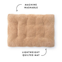 Latte Sherpa Dog Travel Mat from The Foggy Dog
