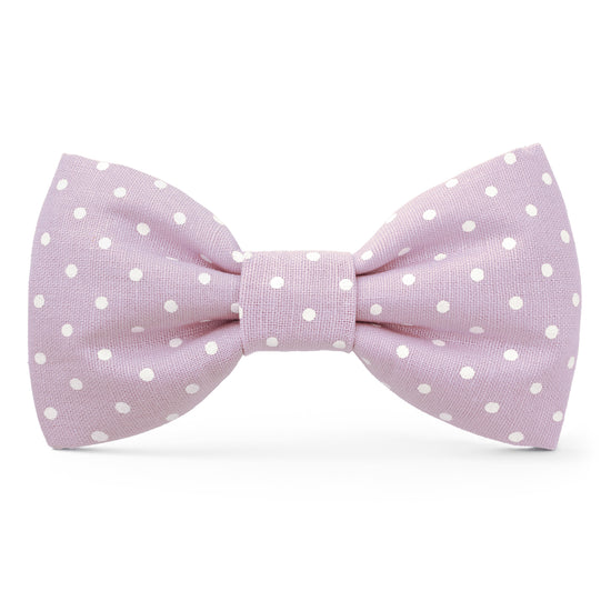 Lavender Dots Dog Bow Tie from The Foggy Dog