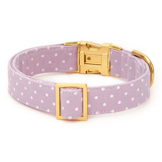 Lavender Dots Dog Collar from The Foggy Dog