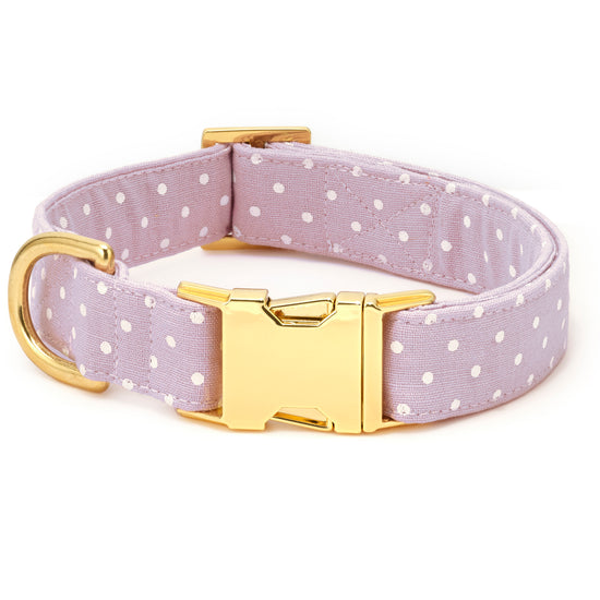 Lavender Dots Dog Collar