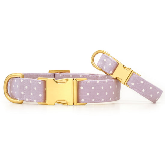 Lavender Dots Dog Collar from The Foggy Dog