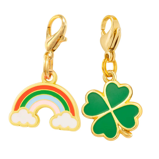 Lucky Rainbow Collar Charm Set from The Foggy Dog