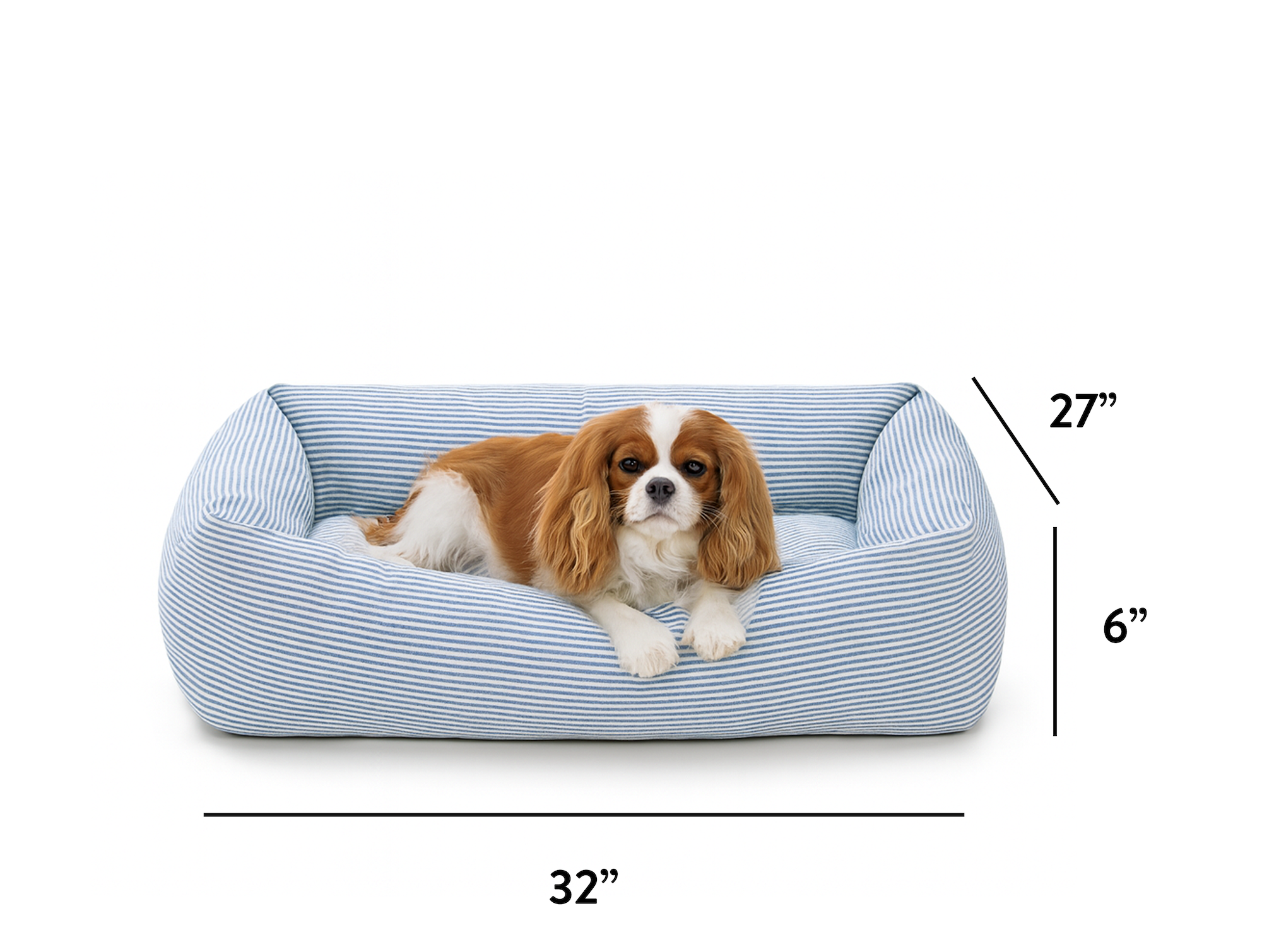 Bolster Dog Bed Size Guide for M at The Foggy Dog