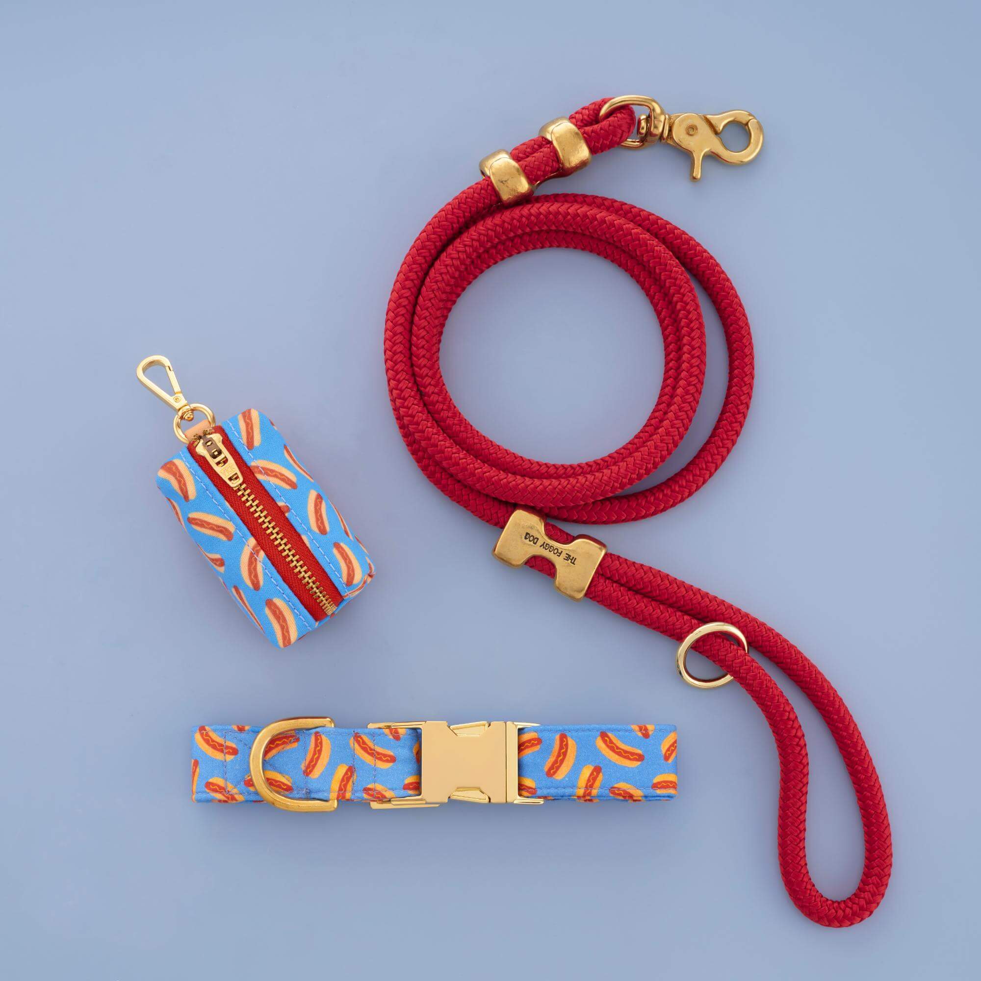 QYマステ6月新作◆Daily Vacation PET Hot Diggity Collar Walk Set – The Foggy Dog