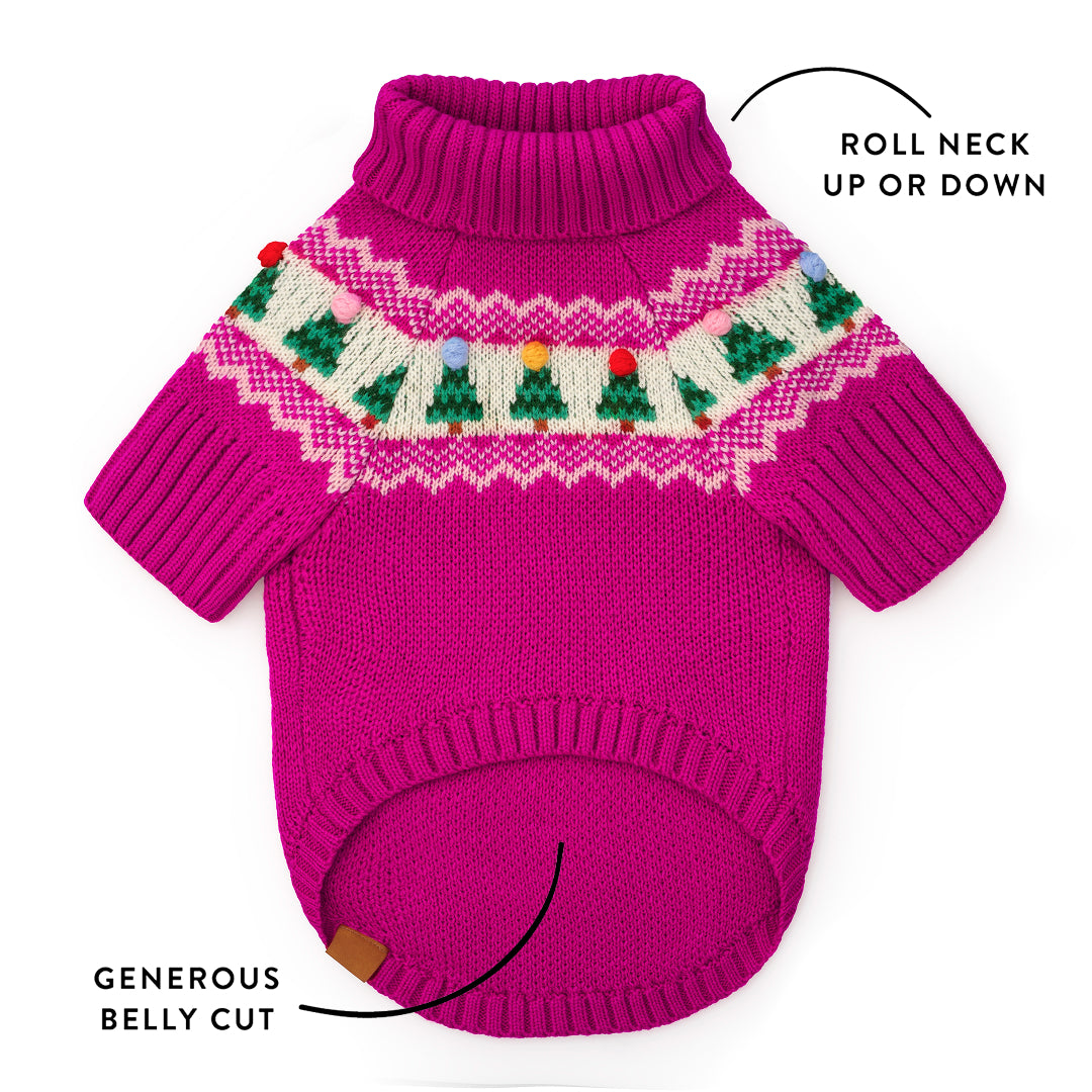 Merry and Bright Fair Isle Dog Sweater from The Foggy Dog
