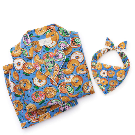 Printfresh x TFD Bagels & Schmear Mom + Dog Matching Gift Set (Short PJs) from The Foggy Dog