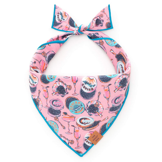Printfresh x TFD Champagne & Caviar Dog Bandana from The Foggy Dog