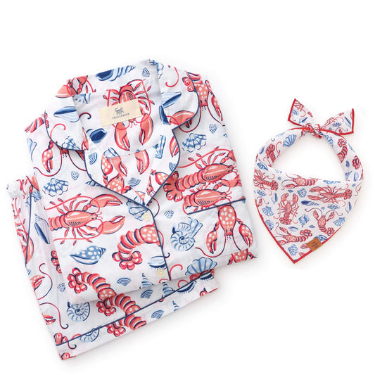 Printfresh x TFD Lobster Landing Mom + Dog Matching Gift Set (Short PJs) from The Foggy Dog
