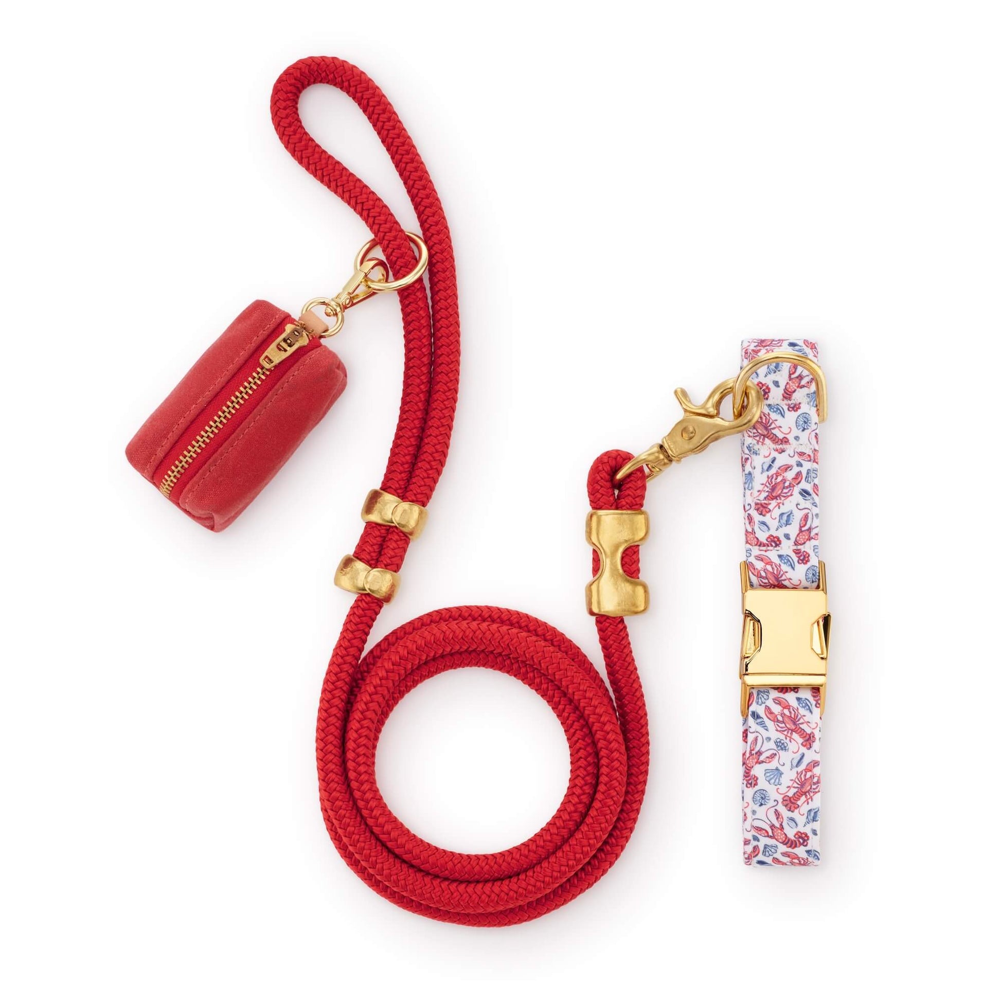 Printfresh x TFD Lobster Landing Collar Walk Set from The Foggy Dog