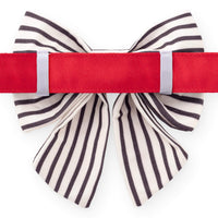 Anchor Embroidered Lady Bow Collar from The Foggy Dog