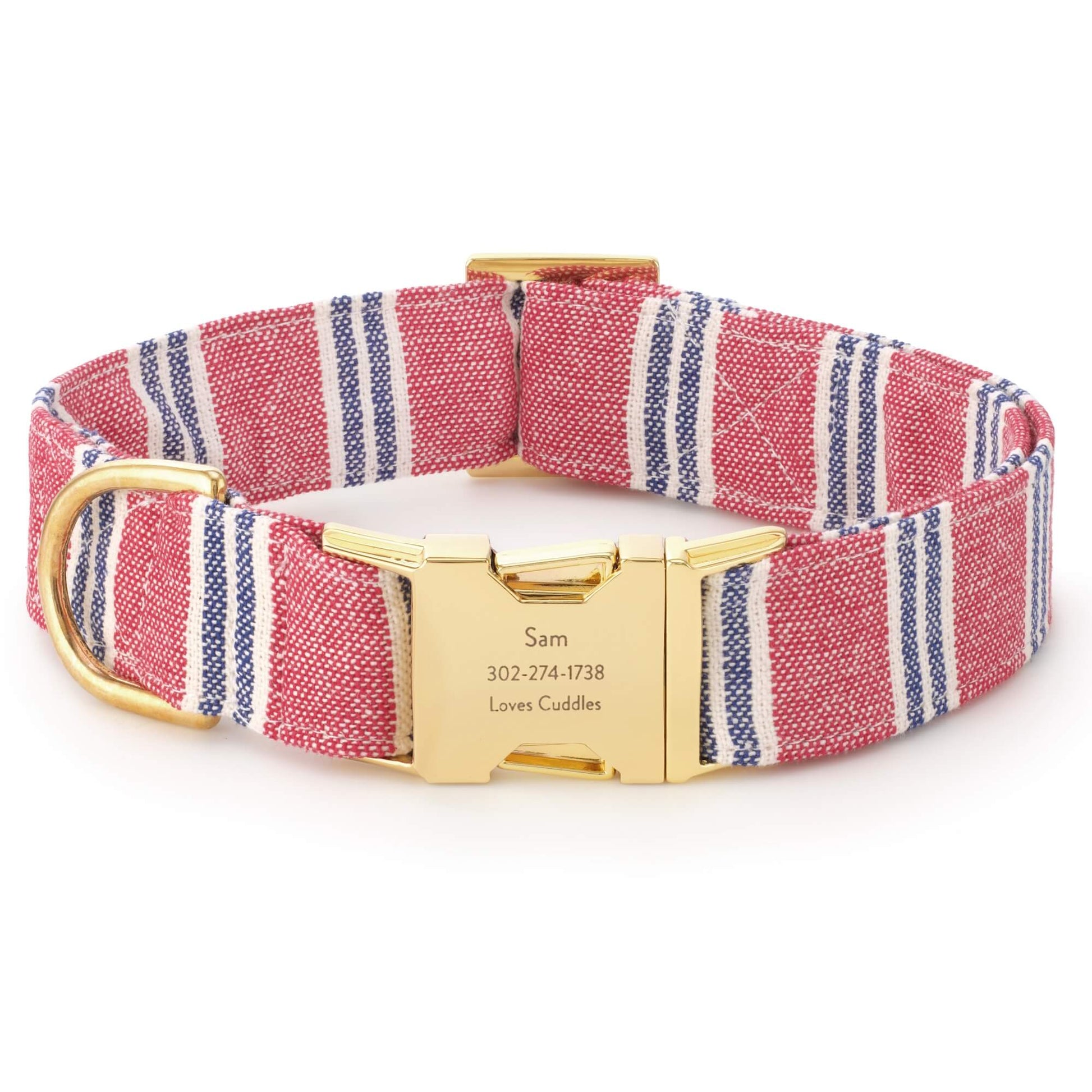 Nantucket Stripe Dog Collar from The Foggy Dog