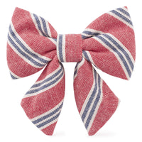 Nantucket Stripe Lady Dog Bow from The Foggy Dog