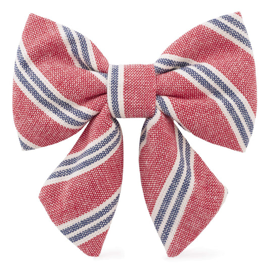 Nantucket Stripe Lady Dog Bow from The Foggy Dog