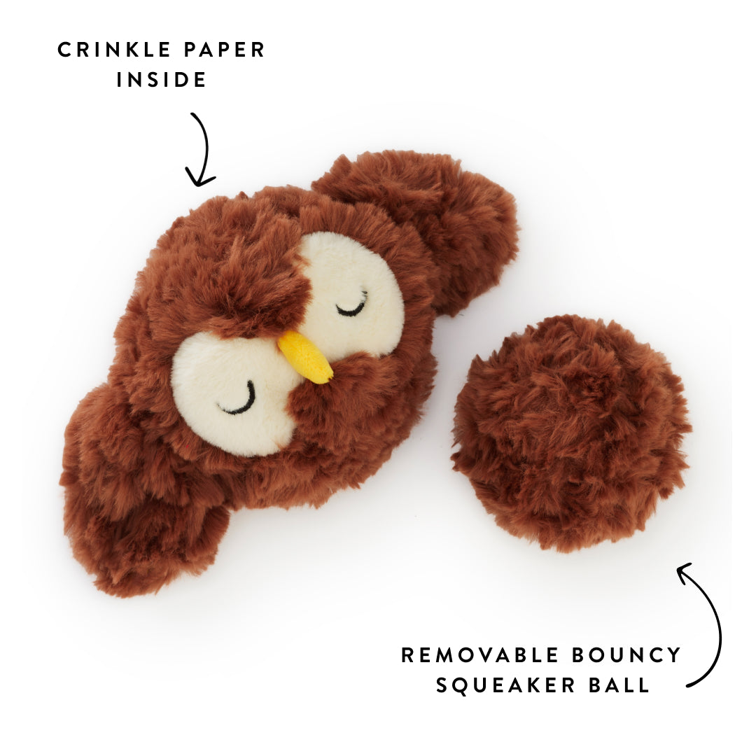 Owl 2-in-1 Bounce Dog Toy from The Foggy Dog