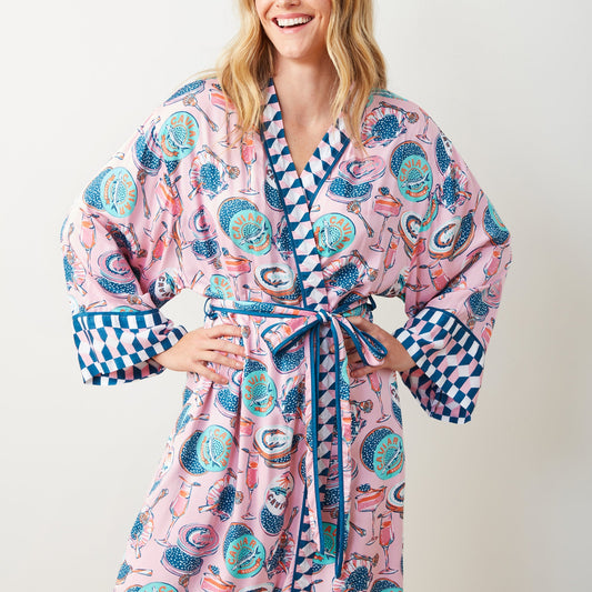 Printfresh Champagne & Caviar Robe
